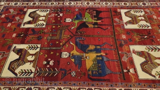 Shirvan Rug.Perfect Cond.
8.2x4.9 ft,249x146 cm.                            