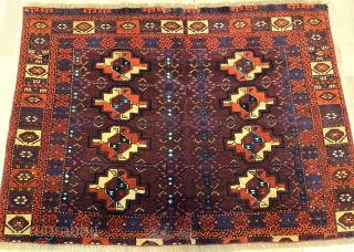 Antique Turkmen Arabaci -Cm 0.95 X 0.70- 19Th Century Fragment - Natural colors 
Silk & Wool

                 