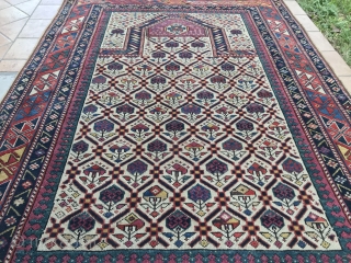 Antique Caucasian daghestan prayer Rug  19th century
                         