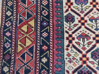 Antique Caucasian daghestan prayer Rug  19th century
                         