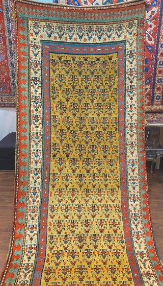 ANTIQUE SHAHSAWAN RUNNER  CM 3,90 X 1,20   19TH CENTURY GOOD CONDITION  NATURAL COLORS                