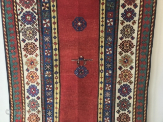 Caucasian Talish antique cm 2.65x1.10    19th century, very good condition, natural colour , very rare red Talish rug.
Please more info : info@anatoliantappeti.com        