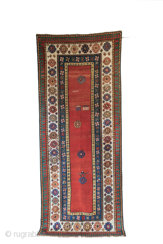 Caucasian Talish antique cm 2.65x1.10    19th century, very good condition, natural colour , very rare red Talish rug.
Please more info : info@anatoliantappeti.com        