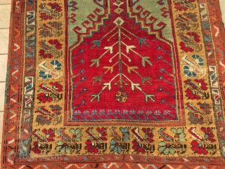 ANATOLIAN   KONYA  PRAYER  RUG  ANTIQUE CM 1.60 X 1.12 1880 /90 
GOOD  CONDITION  NATURAL  COLORS          