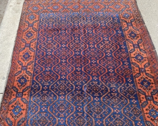 antique Baluch Khorasan  cm 1.90 x 1,15 19th century some small old restorations.soft wool                  