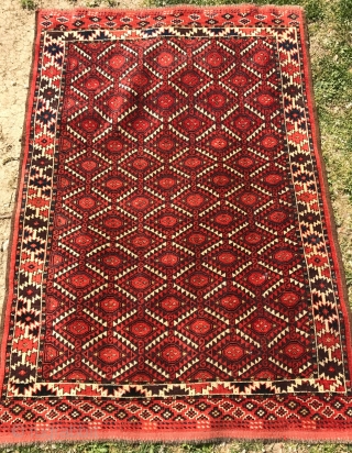 antique turkmen  chiodor rug  cm 1.60 x 1.09  good  condition                   