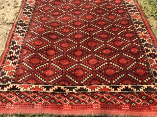 antique turkmen  chiodor rug  cm 1.60 x 1.09  good  condition                   