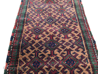 ANTIQUE BALISHT  CM 0.80 X 0.40   19TH CENTURY   NATURAL COLOUR & CAMEL                