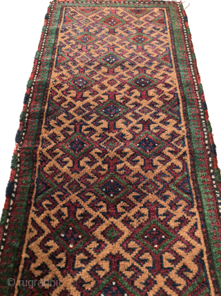 ANTIQUE BALISHT  CM 0.80 X 0.40   19TH CENTURY   NATURAL COLOUR & CAMEL                