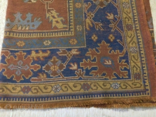 antique anatolian ushak  3.60 x 2.80 circa 1900, good condition                      