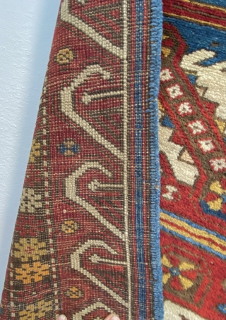 antique Caucasian  small zeikur  soft wool eccellent condition  cm 1,30 x 0,88. 19th century  1860/80 circa             