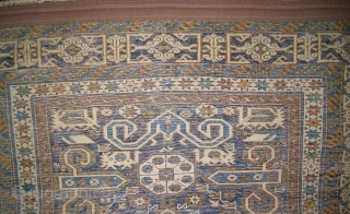  antique caucasian  sirwan  perpedil  rug  cm 1.35 x 1.10  fine  quality               