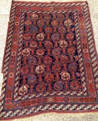 antique persian afshar rug 1.65 x 1.35  1880  circa                      