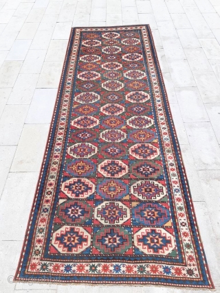 CAUCASIAN  KAZAK MOGAN  CM  3.80 X 1.30  1860780 CIRCA  VERY GOOD  CONDITION
NATURAL COLORS  MOR INFORMATION PLEASE INFO@ANATOLIANTAPPETI.COM OR  VISIT THE TORINO SARTIRANA FAIR FROM  ...