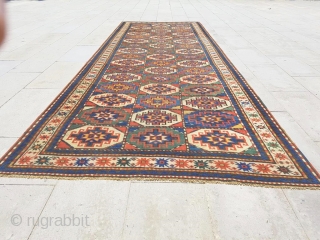 CAUCASIAN  KAZAK MOGAN  CM  3.80 X 1.30  1860780 CIRCA  VERY GOOD  CONDITION
NATURAL COLORS  MOR INFORMATION PLEASE INFO@ANATOLIANTAPPETI.COM OR  VISIT THE TORINO SARTIRANA FAIR FROM  ...