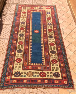 ANTIQUE CAUCASIAN TALISH CM 2.10 X 1.05 1860/80 GOOD CONDITION BEAUTIFUL QUALITY AND FANTASTIC COLORS                  