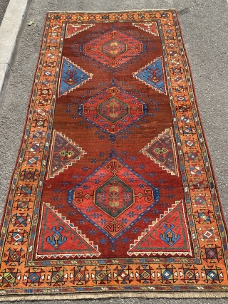 central Anatolian KARAMAN  cm  2,45 x 1,25 19th century natural colors  good. condition 
please more info  info@anatoliantappeti.com            