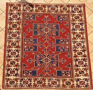 ANTIQUE NORD WEST ANATOLIAN  RUG  CM 1.00 X 0,95 1860/80  CIRCA 
NATURAL  COLORS GOOD  CONDITION             