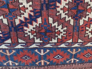Antique Yomut Turkmen asmalyk cm 1,25 x 0,70  19th century 1880 circa natural colors soft woll                