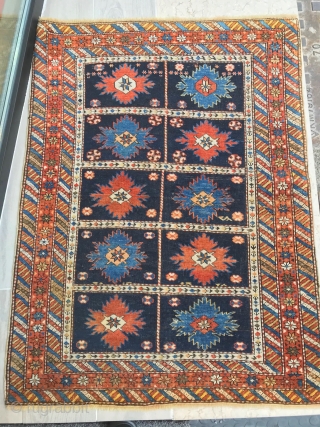 antique caucasian sirvan  cm  1.00 x 0,75 19th natural  colors some small old restoration  very  fine quality           