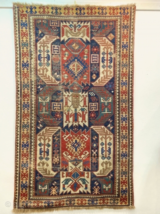 Antique Caucasian Kazak -cm 2,17 x 1,30-  Mid 19th Century
Provenence from Jim Dixon Collection 
For more information please contact: info@anatoliantappeti.com
            