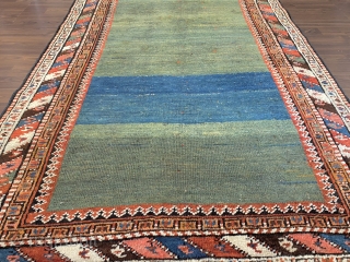 North-West Persian mid 19th Century -cm 1.46 x 1.00- excellent condiction, beautiful green, rare rug                  