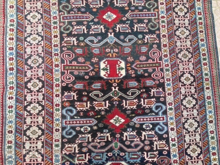 ANTIQUE Caucasian SHIRWAN PERPEDIL  RUG  19th century. CM 1,70 X 1.25                    