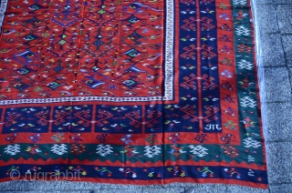 Antique oversized 19th century Sarkoy kilim.
410 x 390 cm                        