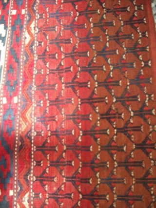 Antique Yomud Turkmen flatwoven chuval                            