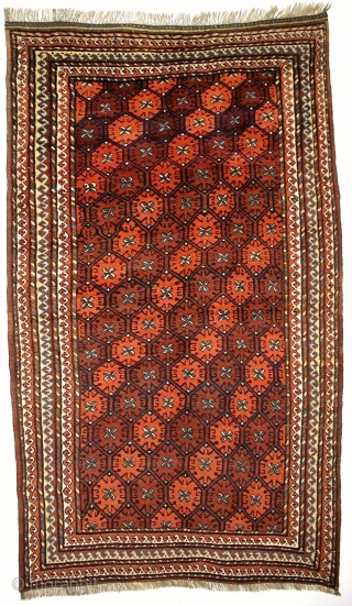 # 539 Rare Kordi rug, 157/268 cm (unusual size!), Khorasan, Northeast Persia, early 20th century, full pile, good colours, no comparable piece known. 
For more offers of wonderful collector's pieces please visit  ...