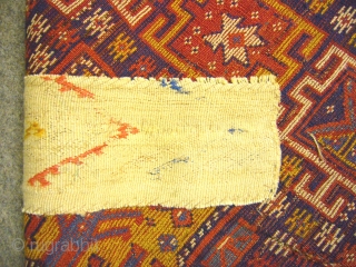 # 296 Great Kordi main carpet fragment, 145/330 cm, Darreh-Gaz region, Khorasan, the upper borders and the original selvages are missing, some areas of wear and a sewn crack; a unique field  ...