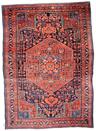 # 519 Rare Nahavand village rug, West Persia, 143/202 cm, ca. 1930, very good condition, full pile, only one small stain.
For more offers of wonderful collector's pieces please visit our website:   ...