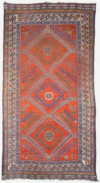 # 663 Luri Main Carpet, 162/314 cm, Southwest Persia, late 19th century, best natural dyes only, fair pile, washed and ready for display. 
For more offers of wonderful collector's pieces please visit  ...