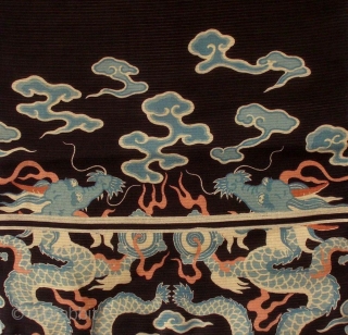 Silk Dragon Obi, Japan, Meiji (circa 1880), cm 292x32.  The ‘obi’ is a sash for traditional Japanese dresses, and a part of kimono outfits. This one is a so-called ‘nagoya obi’,  ...