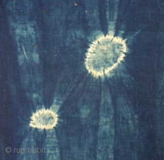 Indigo shibori panel, Japan, Taisho (c.1920), 165x33cm. The common English translation of the Japanese word shibori is "tie-dye"; however, a more accurate translation is "shaped-resist dyeing," which describes the inherent patterning process  ...