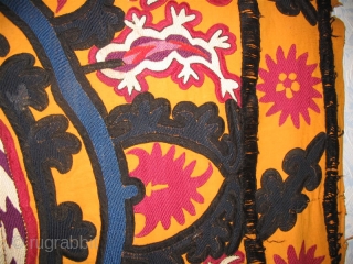 We want to offer wonderful Uzbek antique suzani from Djizakh region near Samarkand, early of 20th century.
Djizakh Suzani is very unique by own rich pattern. In the embroidery you can find the  ...