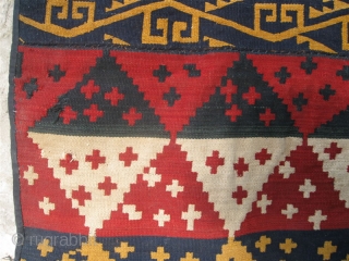 Antique Uzbek flatweave Jajim / Kilim / Ghudjeri. Size is 160 x 150cm / 5'4" x 5'. In good condition. Great, all natural colors,         