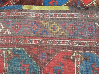  Antique Uzbek Karakalpak rug, Central Asia, circa 1920, nice colors. In very good condition, full pile, have some damaged places, see photos.  Size is 350 - 175 см, 12' x  ...