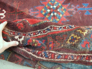  Antique Uzbek Karakalpak rug, Central Asia, circa 1920, nice colors. In very good condition, full pile, have some damaged places, see photos.  Size is 350 - 175 см, 12' x  ...