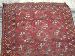 Antique Turkoman / Turkmen Arabatchi rug, Central Asia, late 19th, nice natural colors, in good condition, see photos. Size is 260-145 cm, 8'8" x 5'.        