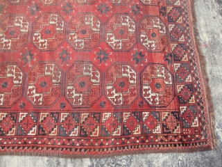 Antique Turkoman / Turkmen Arabatchi rug, Central Asia, late 19th, nice natural colors, in good condition, see photos. Size is 260-145 cm, 8'8" x 5'.        