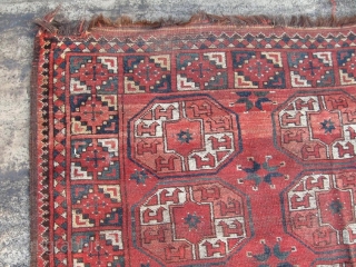 Antique Turkoman / Turkmen Arabatchi rug, Central Asia, late 19th, nice natural colors, in good condition, see photos. Size is 260-145 cm, 8'8" x 5'.        