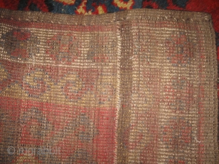 Antique Uzbek Djulkhir, bearskin, Central Asia, circa 1900, nice natural colors, the red color is run in some places, please see photos. In very good condition, 100% pile, very soft, 100% wool.  ...