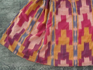 Antique Uzbek silk Ikat coat. In very good condition, without damaged area, holes.                    