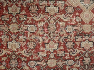 Antique 19th century Senneh / Senna Persian rug. Beautiful soft colors including a pistachio green and pale yellow, which are typical from this time period. Border has a muted yellow background with  ...