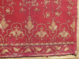 Antique Ceremonial Embroidered Tirai Textile panel Sumatra Indonesia -
Beautiful, rare Sumatran embroidered ceremonial tirai, which translates to curtain. It is a textile valance either for a doorway, window, bed or throne. ...