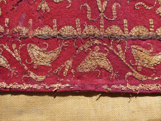 Antique Ceremonial Embroidered Tirai Textile panel Sumatra Indonesia -
Beautiful, rare Sumatran embroidered ceremonial tirai, which translates to curtain. It is a textile valance either for a doorway, window, bed or throne. ...