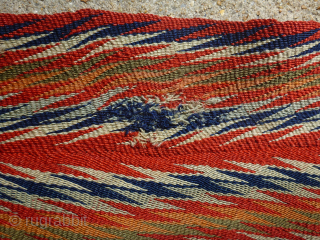 Antique Northeastern finger woven wool assumption sash (ceinture flechee) – Quebec, Metis, Huron
Beautiful, finely woven Assumption sash (Ceinture Flechee). Colors are probably all natural. At least 19th century, possibly earlier. ...