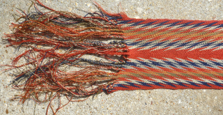 Antique Northeastern finger woven wool assumption sash (ceinture flechee) – Quebec, Metis, Huron
Beautiful, finely woven Assumption sash (Ceinture Flechee). Colors are probably all natural. At least 19th century, possibly earlier. ...