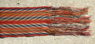Antique Northeastern finger woven wool assumption sash (ceinture flechee) – Quebec, Metis, Huron
Beautiful, finely woven Assumption sash (Ceinture Flechee). Colors are probably all natural. At least 19th century, possibly earlier. ...